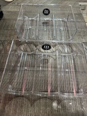 mDesign Wine Rack/Water bottle Kitchen Storage Stacking Organizer set (2)